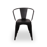 De caféstoel Paris GRAND geïnspireerd TOLIX zwart