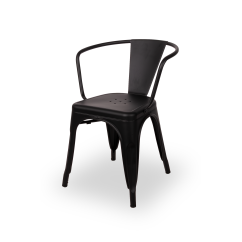 De caféstoel Paris GRAND geïnspireerd TOLIX zwart