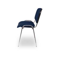Conferentiestoel ISO 24H CR T0202 blauw eco-leer