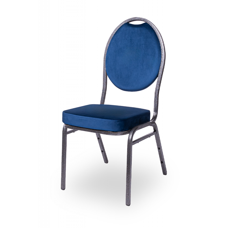 Banketstoel HERMAN blauw fluweel