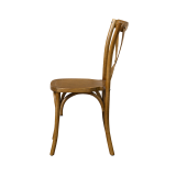 Traditionele houten restaurantstoel CROSS-BACK donker rustiek
