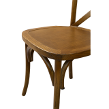 Traditionele houten restaurantstoel CROSS-BACK donker rustiek