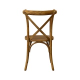 Traditionele houten restaurantstoel CROSS-BACK donker rustiek