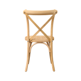 De CROSS-BACK houten restaurantstoel natuur