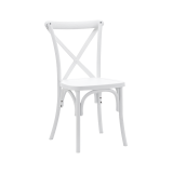 Trouwstoel CROSS-BACK POLYWOOD wit