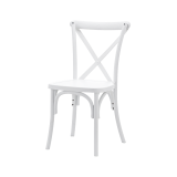 Trouwstoel CROSS-BACK POLYWOOD wit