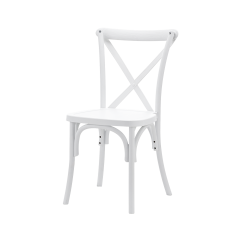 Trouwstoel CROSS-BACK POLYWOOD wit