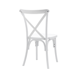 Trouwstoel CROSS-BACK POLYWOOD wit