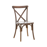 Trouwstoel CROSS-BACK POLYWOOD noten