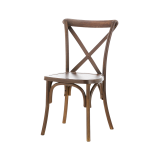 Trouwstoel CROSS-BACK POLYWOOD noten