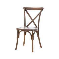 Trouwstoel CROSS-BACK POLYWOOD noten