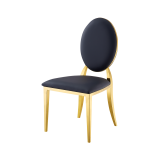Metalen trouwstoel GLAMOUR ALL TAP goud–zwart