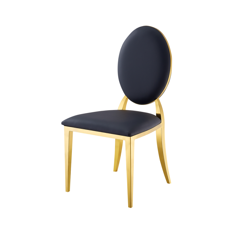 Metalen trouwstoel GLAMOUR ALL TAP goud–zwart