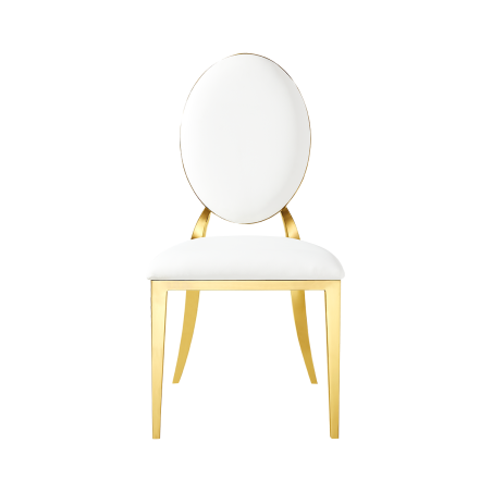 Metalen trouwstoel GLAMOUR ALL TAP goud–wit