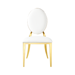 Metalen trouwstoel GLAMOUR ALL TAP goud–wit