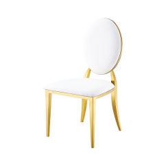 Metalen trouwstoel GLAMOUR ALL TAP goud–wit