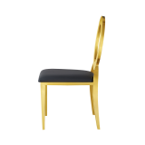 Metalen trouwstoel Glamour Tap goud–zwart