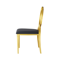 Metalen trouwstoel Glamour Tap goud–zwart