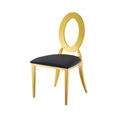 Metalen trouwstoel Glamour Tap goud–zwart