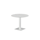 Biergarten-tafel ALFA S wit met blad van gesinterd kwarts