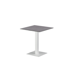 Biergarten-tafel ALFA S wit met blad van gesinterd kwarts