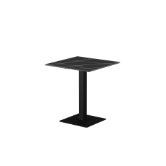 Biergarten-tafel ALFA S zwart gesinterd stenen werkblad