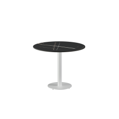 Biergartentafel ALFA R wit tafelblad van gesinterde kwarts