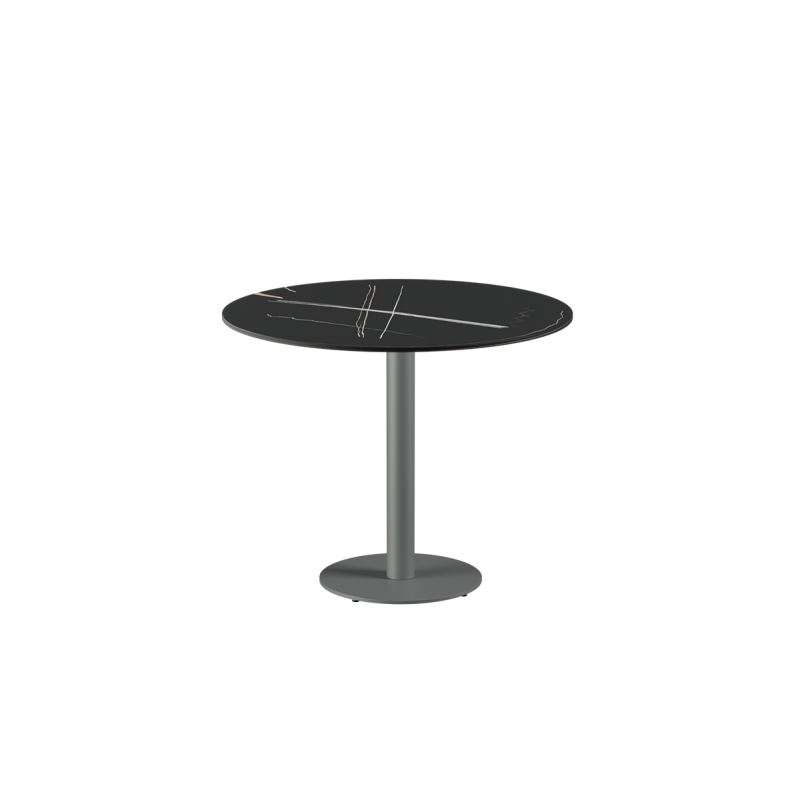Biergartentafel ALFA R grijs tafelblad van gesinterde kwarts