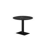 Biergartentafel ALFA 40×55 zwart tafelblad van gesinterde kwarts