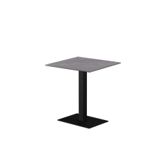 Biergartentafel ALFA 40×55 zwart tafelblad van gesinterde kwarts