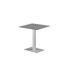 Biergartentafel ALFA 40×55 wit tafelblad van gesinterde kwarts