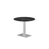 Biergartentafel ALFA 40×55 wit tafelblad van gesinterde kwarts