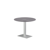 Biergartentafel ALFA 40×55 wit tafelblad van gesinterde kwarts