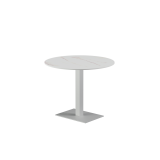 Biergartentafel ALFA 40×55 wit tafelblad van gesinterde kwarts