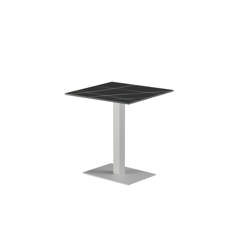 Biergartentafel ALFA 40×55 wit tafelblad van gesinterde kwarts