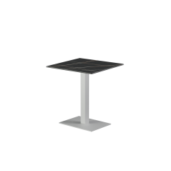 Biergartentafel ALFA 40×55 wit tafelblad van gesinterde kwarts