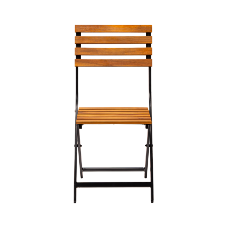 Biergartstoel ERICA zwart-acaciahout