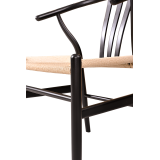 Houten Restaurantstoel WISHBONE zwart