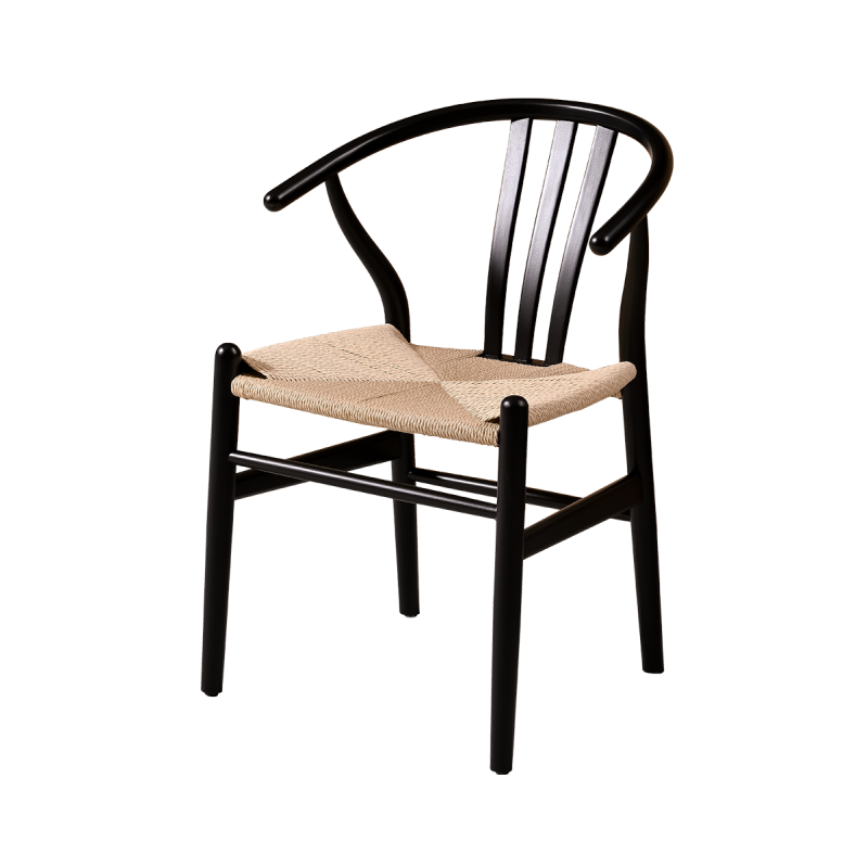 Restaurantstoel WISHBONE zwart