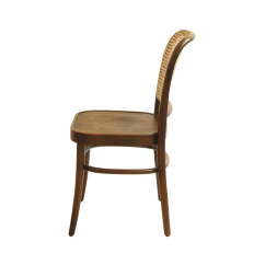 Houten Restaurantstoel LOOMI 811 Rattan Walnoot