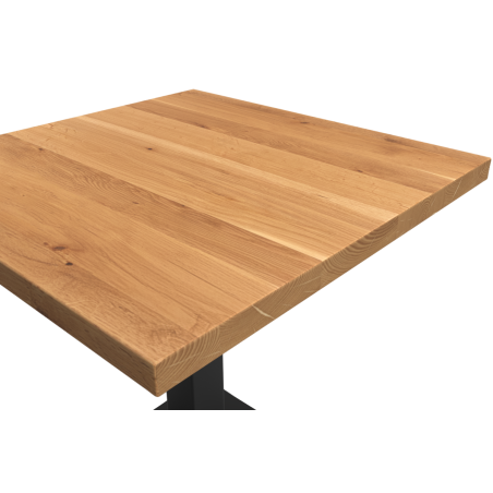 Tafel met eikenhouten blad ALFA BAR zwart