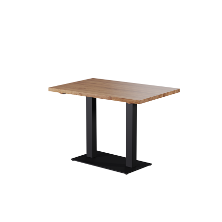 Tafel met eikenhouten blad ALFA DUO zwart