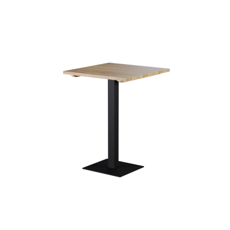 Tafel met houten blad ALFA BAR zwart