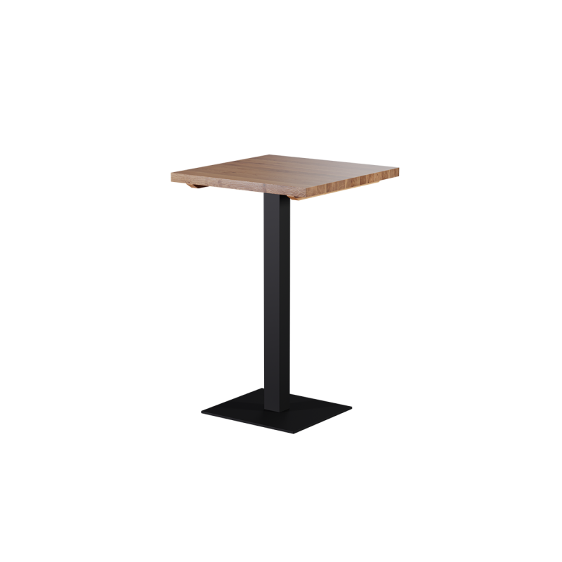 Tafel met eikenhouten blad ALFA BAR zwart