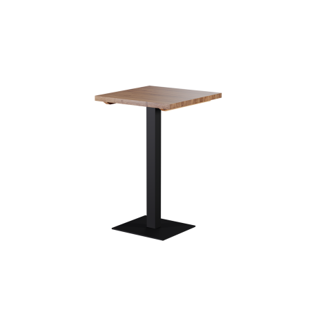 Tafel met eikenhouten blad ALFA BAR zwart