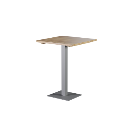 Tafel met houten blad ALFA BAR grijs