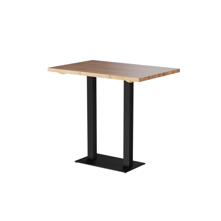 Tafel met eikenhouten blad ALFA BAR DUO zwart