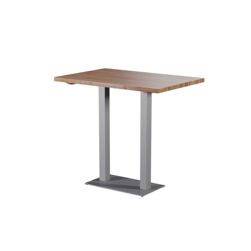 Tafel met eikenhouten blad ALFA BAR DUO grijs