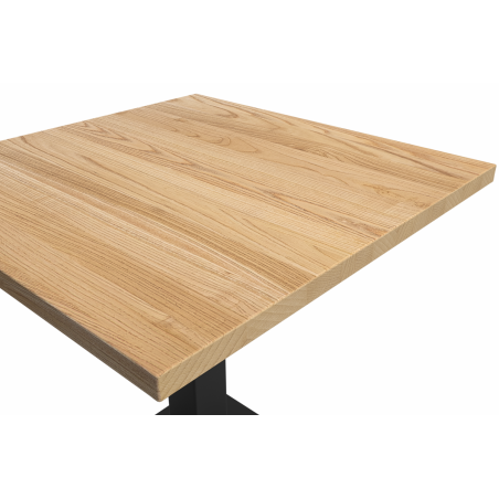 Tafel met houten blad ALFA BAR zwart