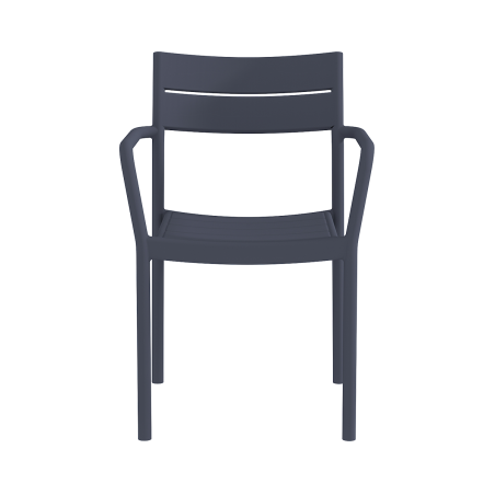 Biertuinstoel CAPRI ARM donkergrijs
